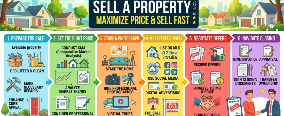 How to Sell a Property in the USA: The Ultimate Guide to Maximize Price & Sell Fast