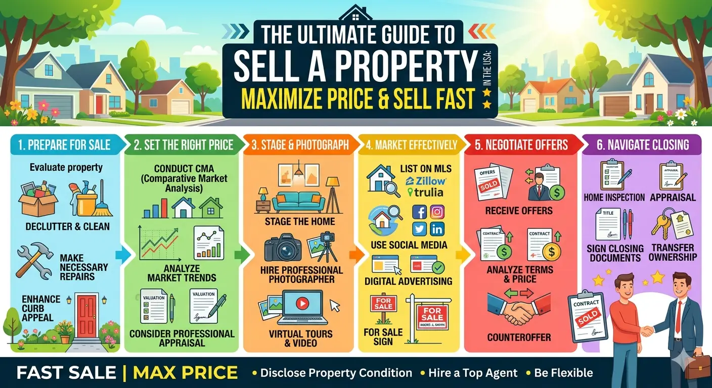 How to Sell a Property in the USA: The Ultimate Guide to Maximize Price & Sell Fast